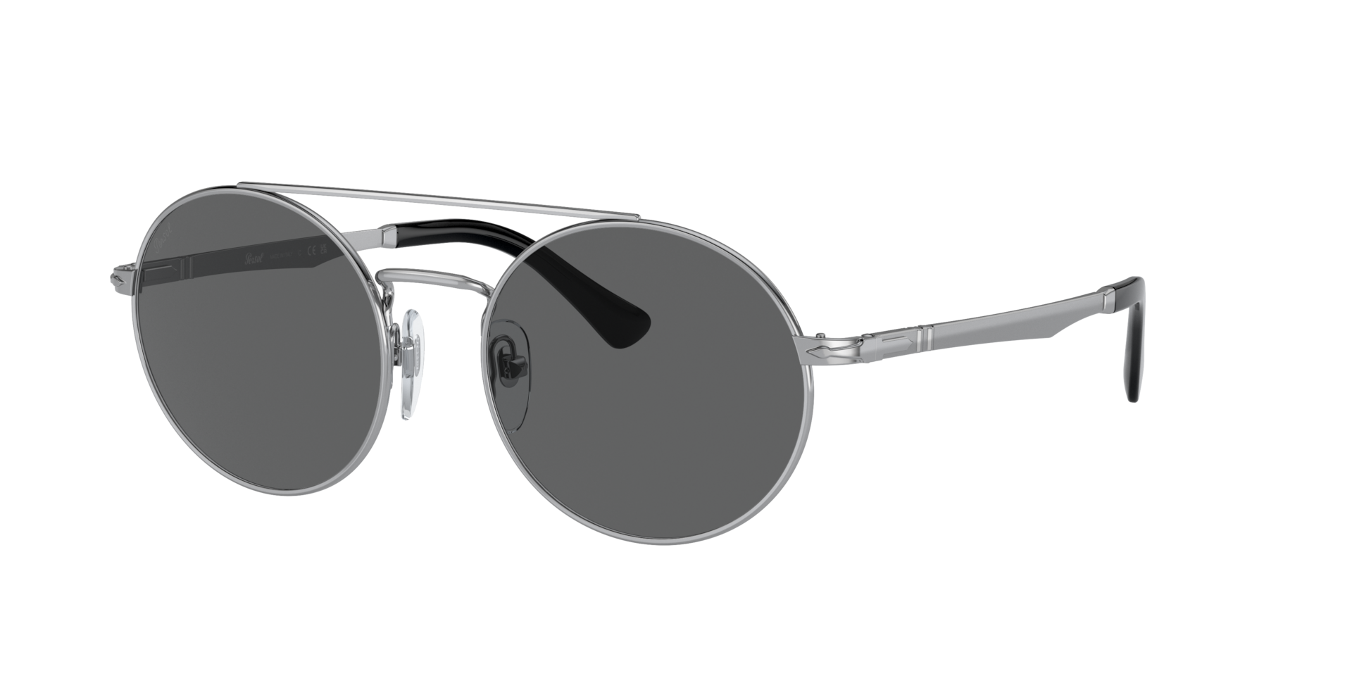 Persol Unisex Sunglass PO2496S - Couleur du Monture Argent Couleur de Lentille Gris fonc 120 €