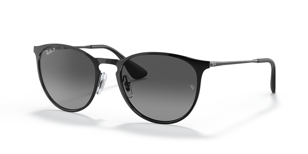 Ray-Ban Erika Metal M (54 - 19) with Grey lenses and Black frame