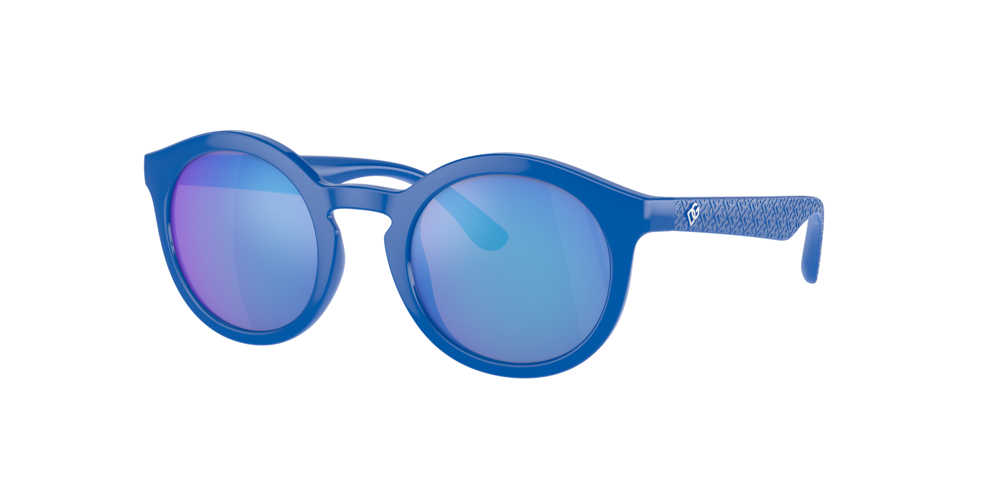 Dolce&Gabbana Unisex Sunglass DX6002 Kids - Rahmenfarbe: Blau, Linsenfarbe: Hellgrün Blau verspiegelt