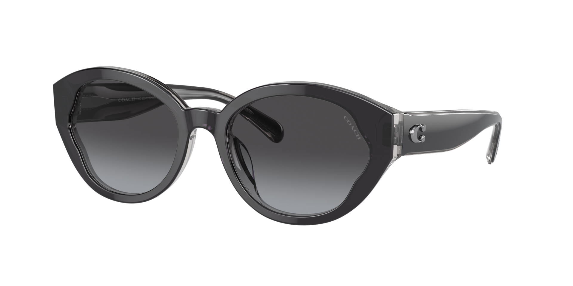 Coach Femme Sunglass CH569 - Couleur du Monture NoirTransparent Gris Couleur de Lentille Dgrad Gris 74 €