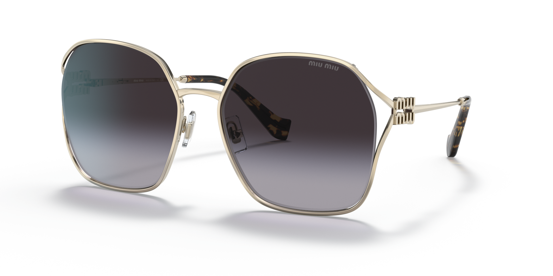 Miu Miu MU 52WS XL (60 - 19) with Grey lenses and Gold frame