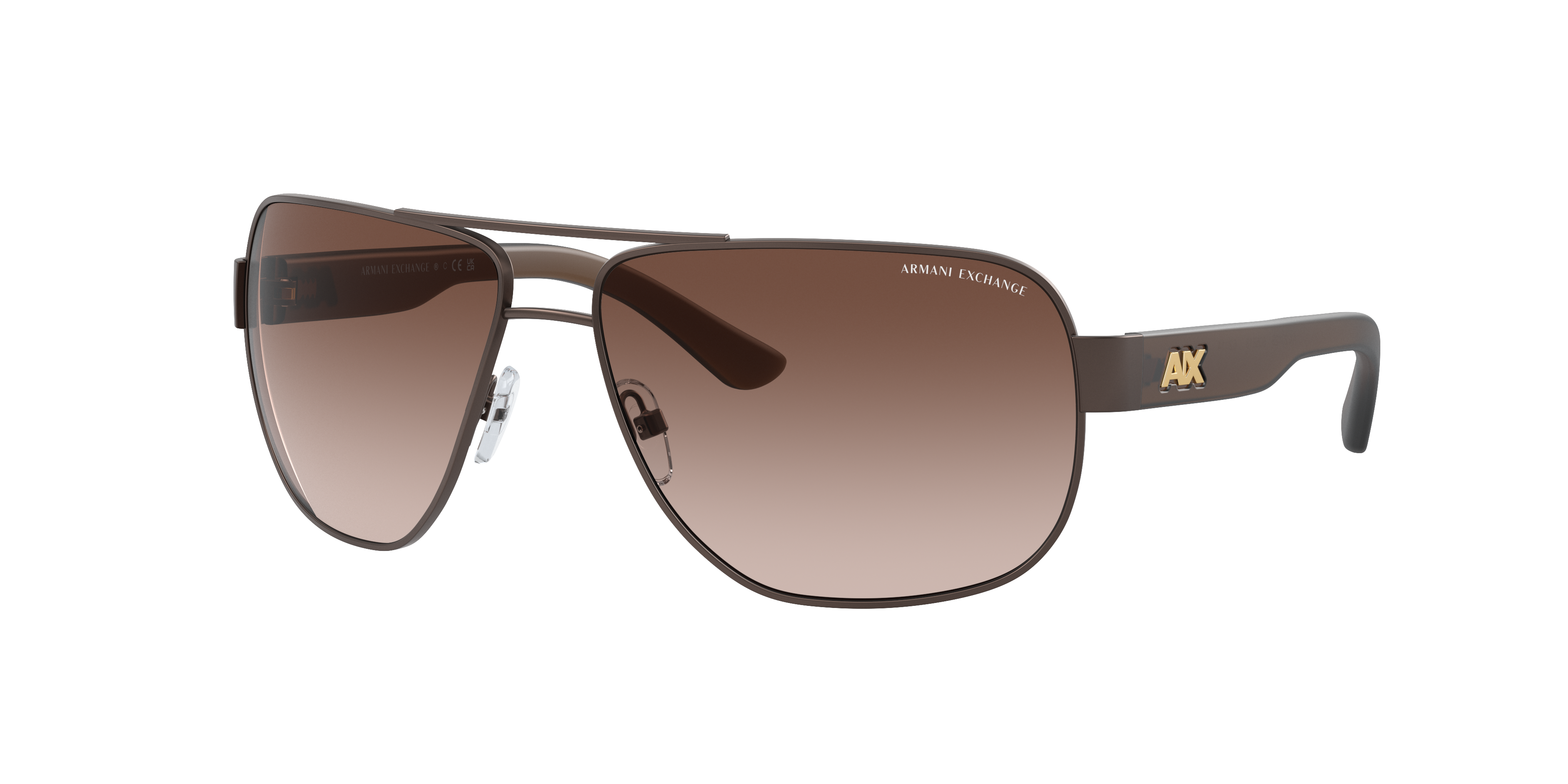 Armani Exchange Man Sunglass AX2012S -  Frame color: Matte Brown, Lens color: Gradient Brown