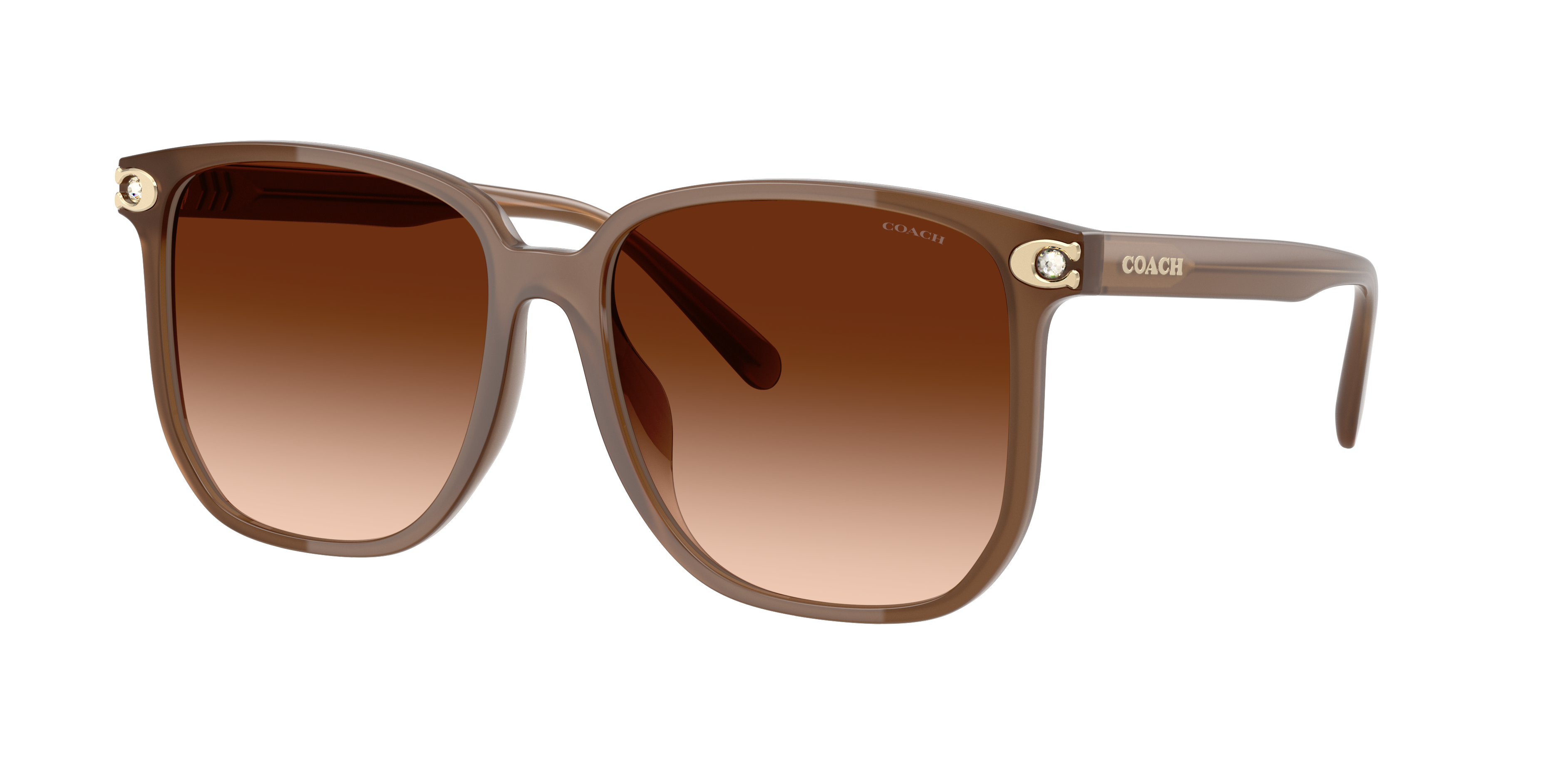 Coach Woman Sunglass CW419 -  Frame color: Milky Brown, Lens color: Brown Gradient