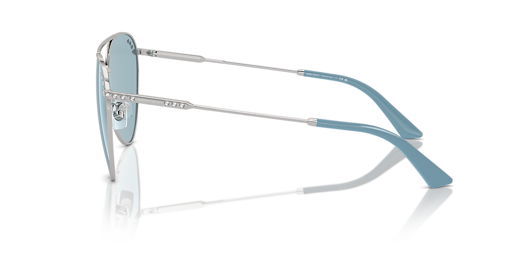 Jimmy Choo JC4002B XL (60 - 15) com Lentes Azul e Armação Prata
