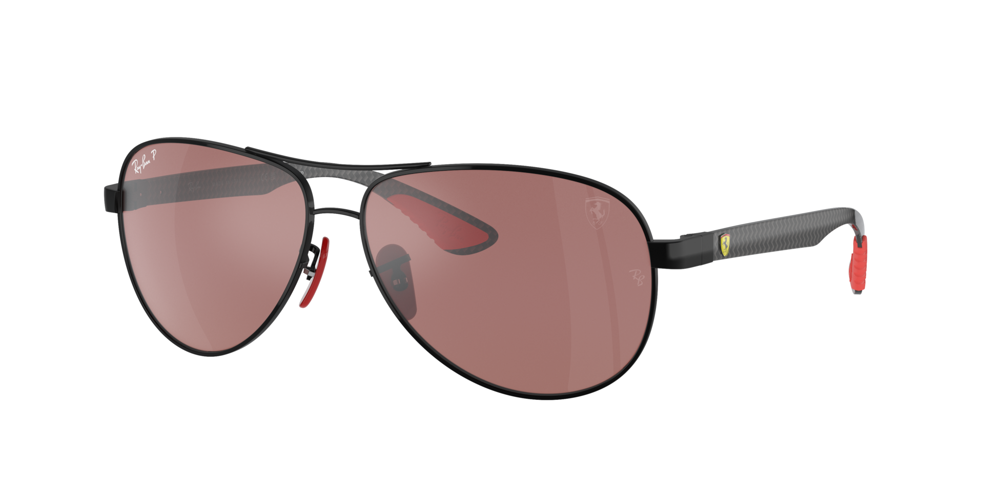 Ray-Ban Man Sunglass RB8331M Scuderia Ferrari Collection Polarized+ Lenses -  Frame color: Black, Lens color: Purple & Silver Polarized