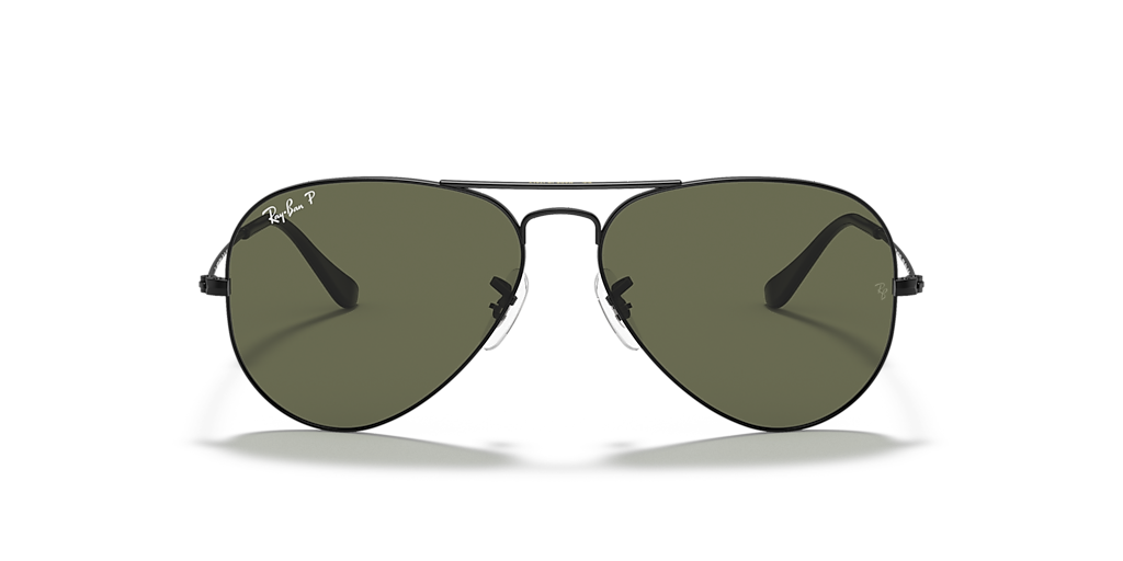 Ray-Ban Aviator Classic M (55 - 14) with Green lenses and Black
