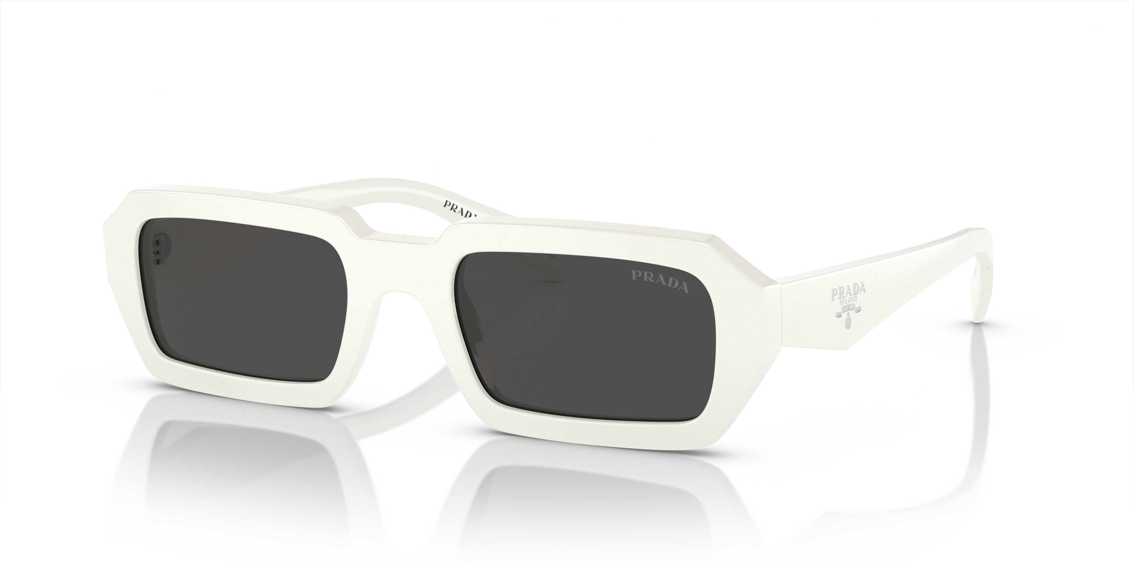Prada PR A12S M (52 - 21) with Grey lenses and White frame