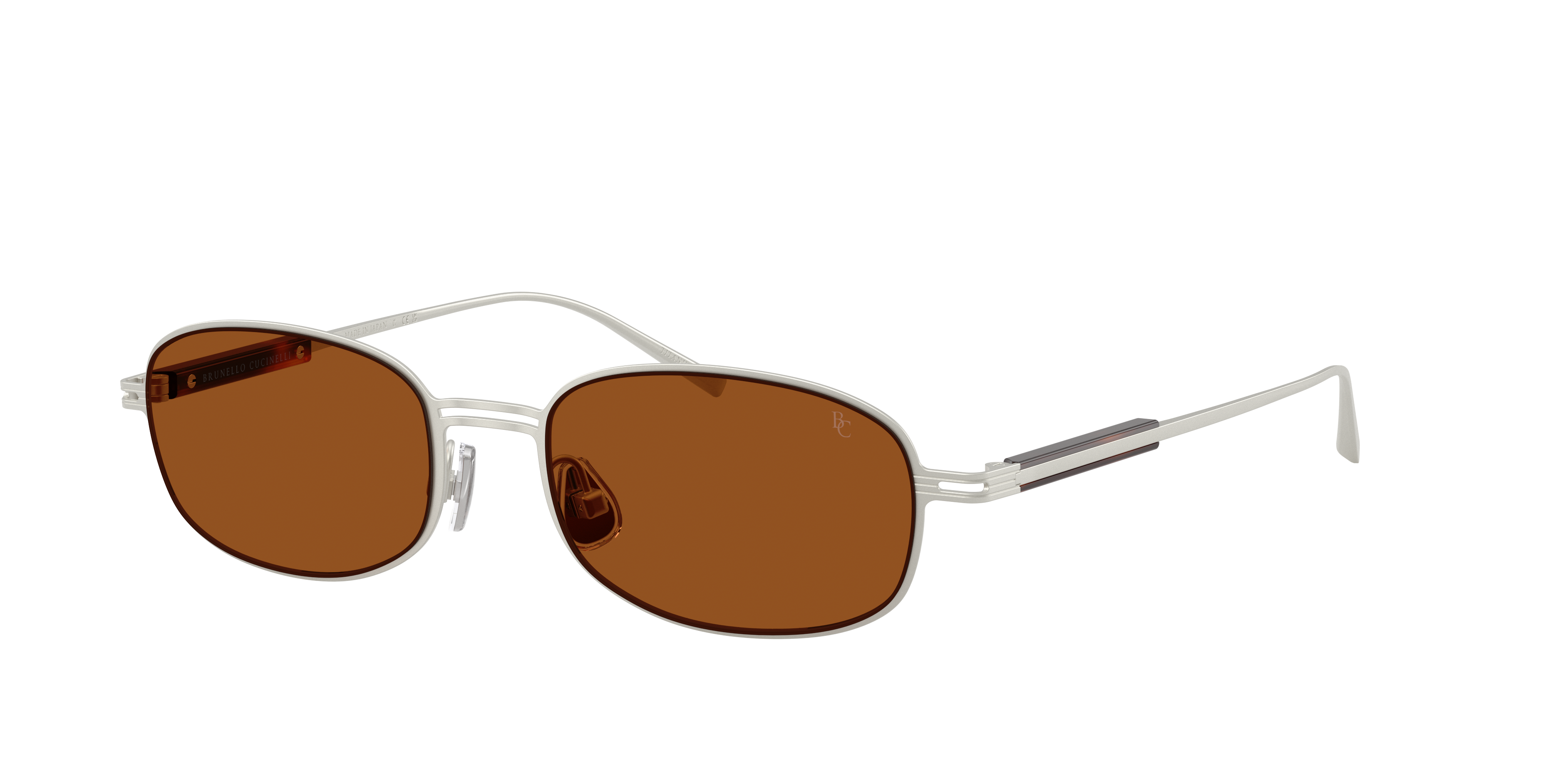 Brunello Cucinelli Unisex Sunglass BC2018ST -  Frame color: Argento, Lens color: Camoscio