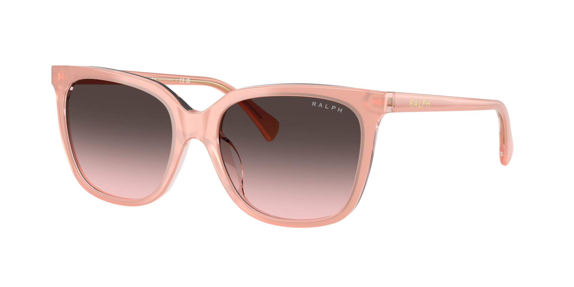 Ralph Woman Sunglass RA5343U -  Frame color: Peach Transparent, Lens color: Pink Gradient Grey