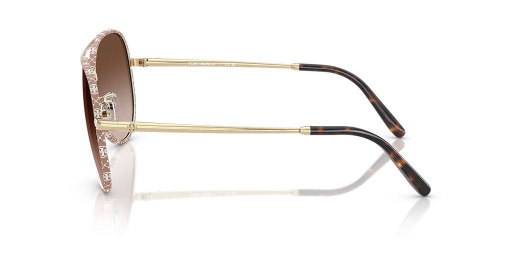 Tory Burch TY6114 XL (60 - 14) with Brown lenses and Gold frame