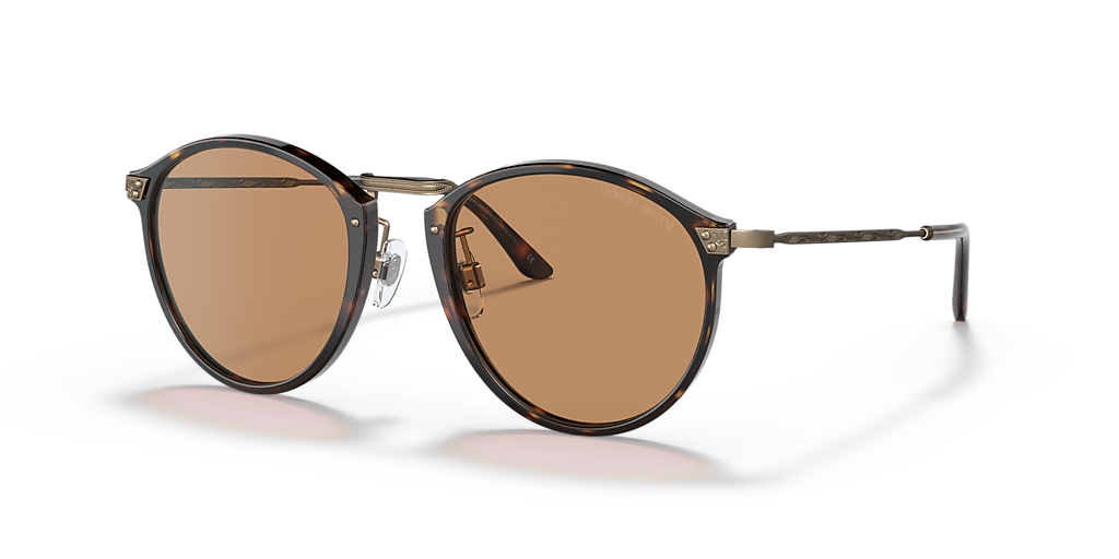 良デザイン◎ ARMANI デザインフーディ JKT イタリア製 N1413 Giorgio Armani AR 318SM L (51 - 20) with Brown lenses and Tortoise