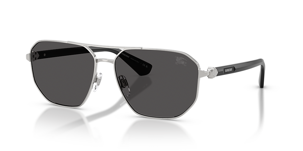 Burberry BE3166 XXL (60 - 15) with Grey lenses and Silver frame
