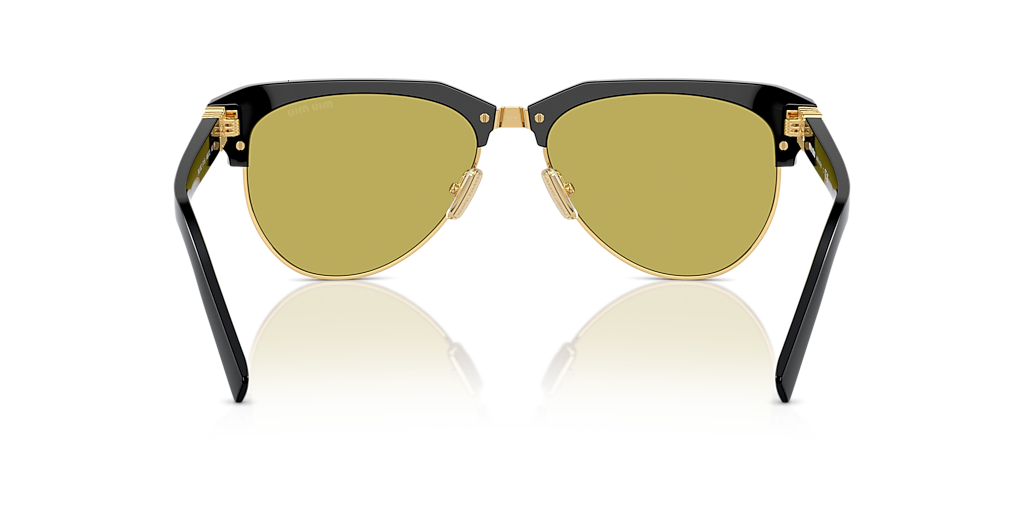 mi-mu＊ Miu Miu MU 09ZS L (57 - 16) with Green lenses and Black frame