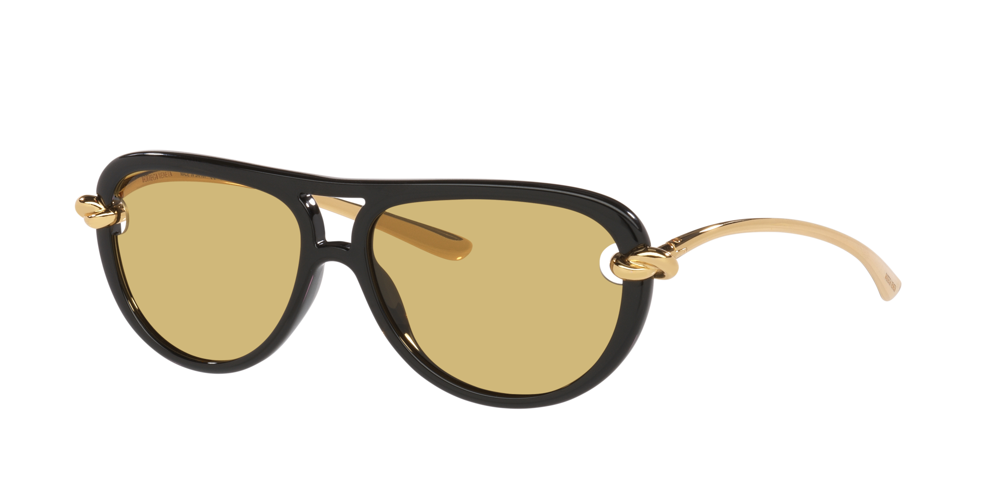 Bottega Veneta Femme Sunglass BV1418S - Couleur du Monture Noir Couleur de Lentille Jaune 520 €