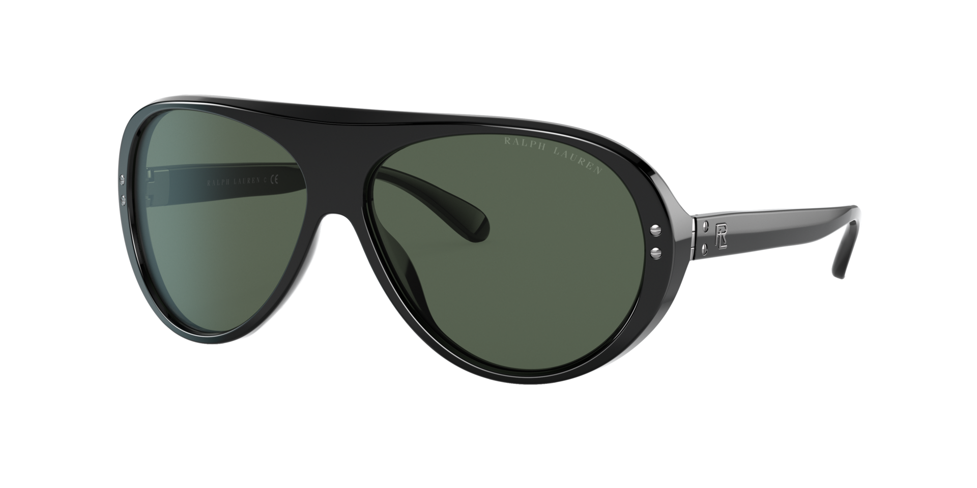 Ralph Lauren Homme Sunglass RL8194 - Couleur du Monture Noir brillant Couleur de Lentille Vert fonc 80 €