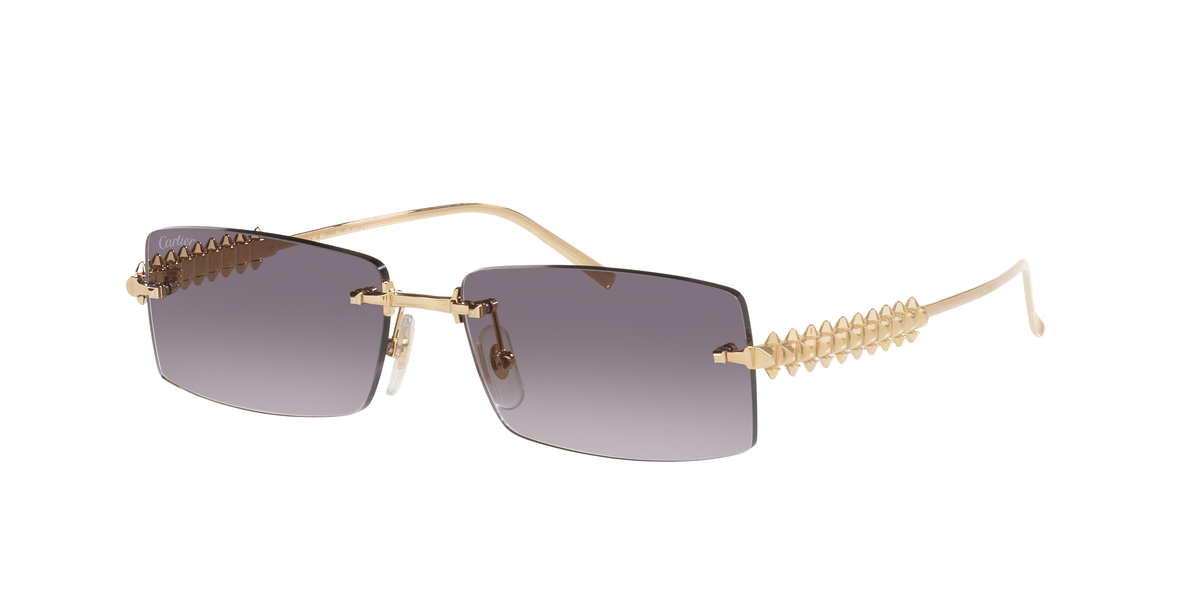 Cartier Unisex Sunglass CT0604S -  Frame color: Gold, Lens color: Grey