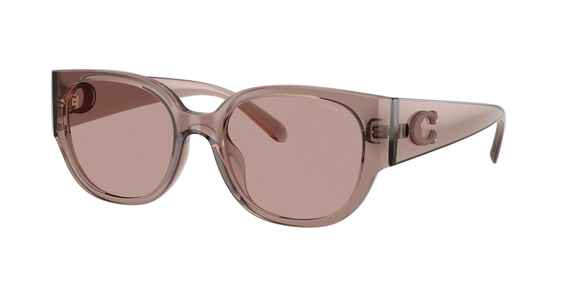 Coach Frau Sunglass CFU17 - Rahmenfarbe: Malve transparent, Linsenfarbe: Lila hell einfarbig