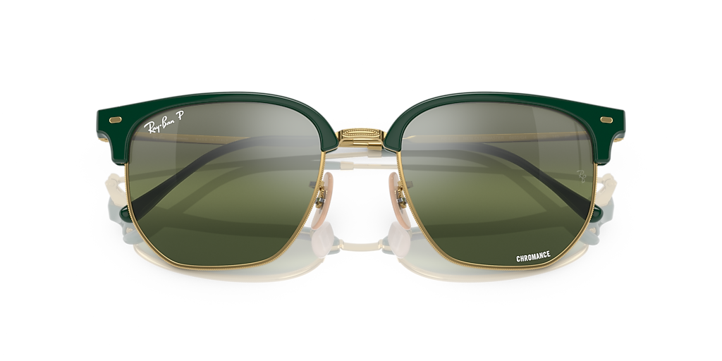 Ray-Ban New Clubmaster Polarized+ Lenses XL (53 - 20) with Green