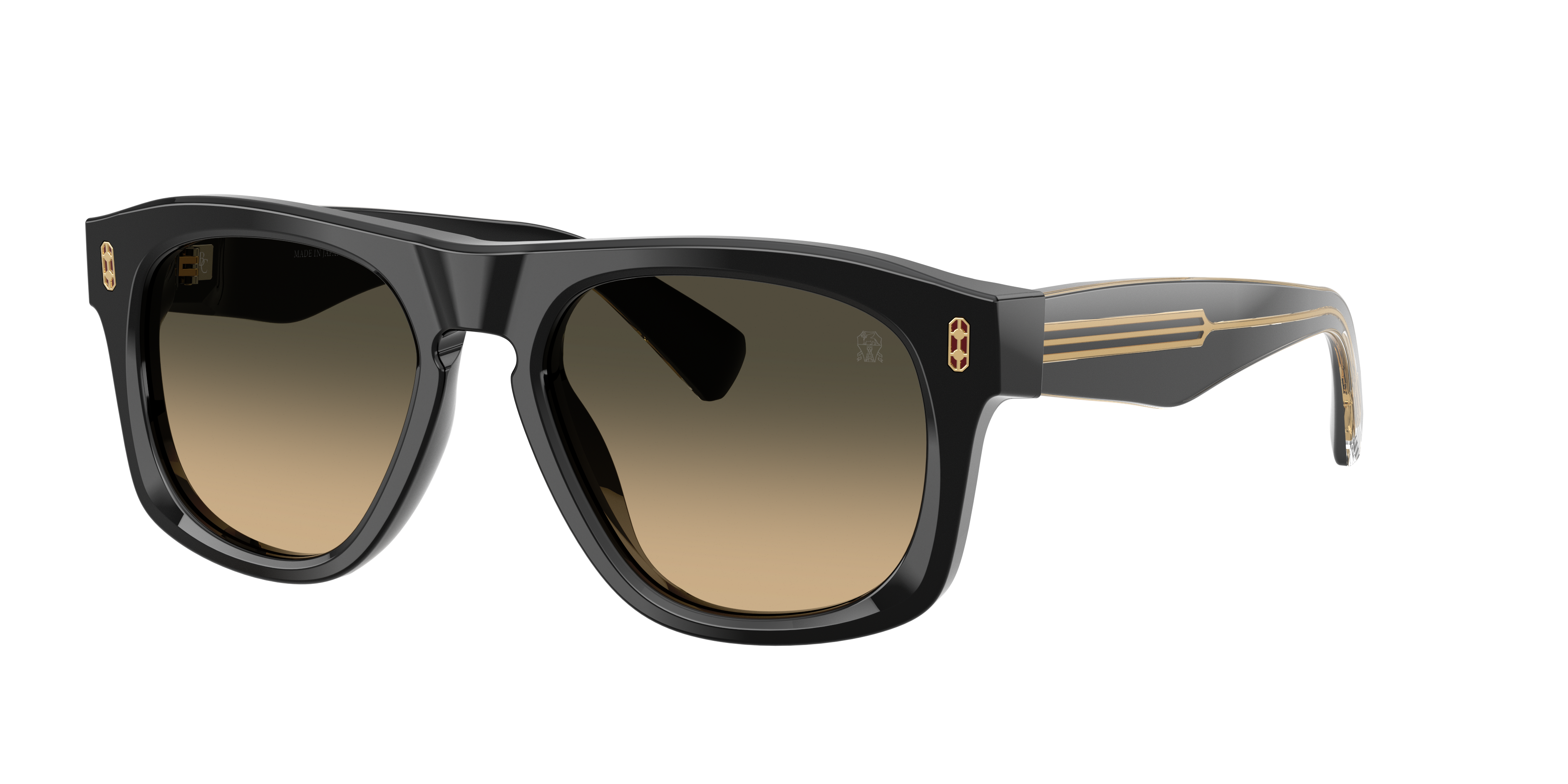 Brunello Cucinelli Man Sunglass Alke -  Frame color: Nero, Lens color: Grigio Sabbiato