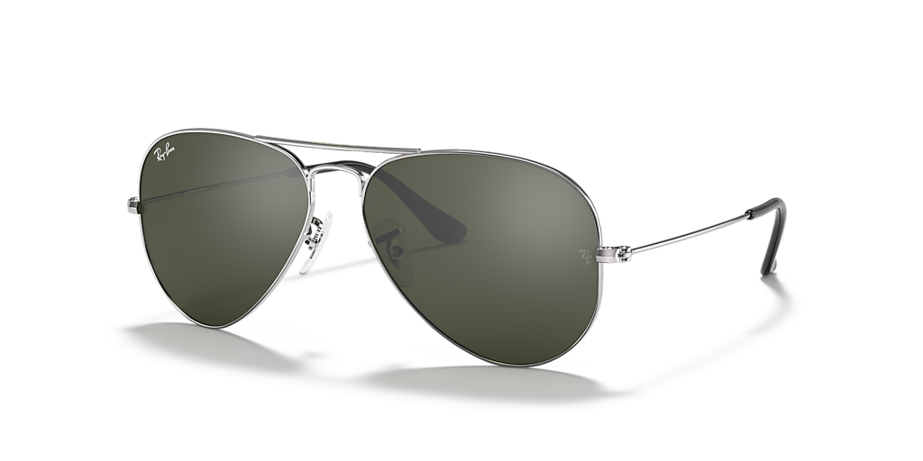 Ray-Ban Aviator Mirror XL (58 - 14) with Grey lenses and Silver
