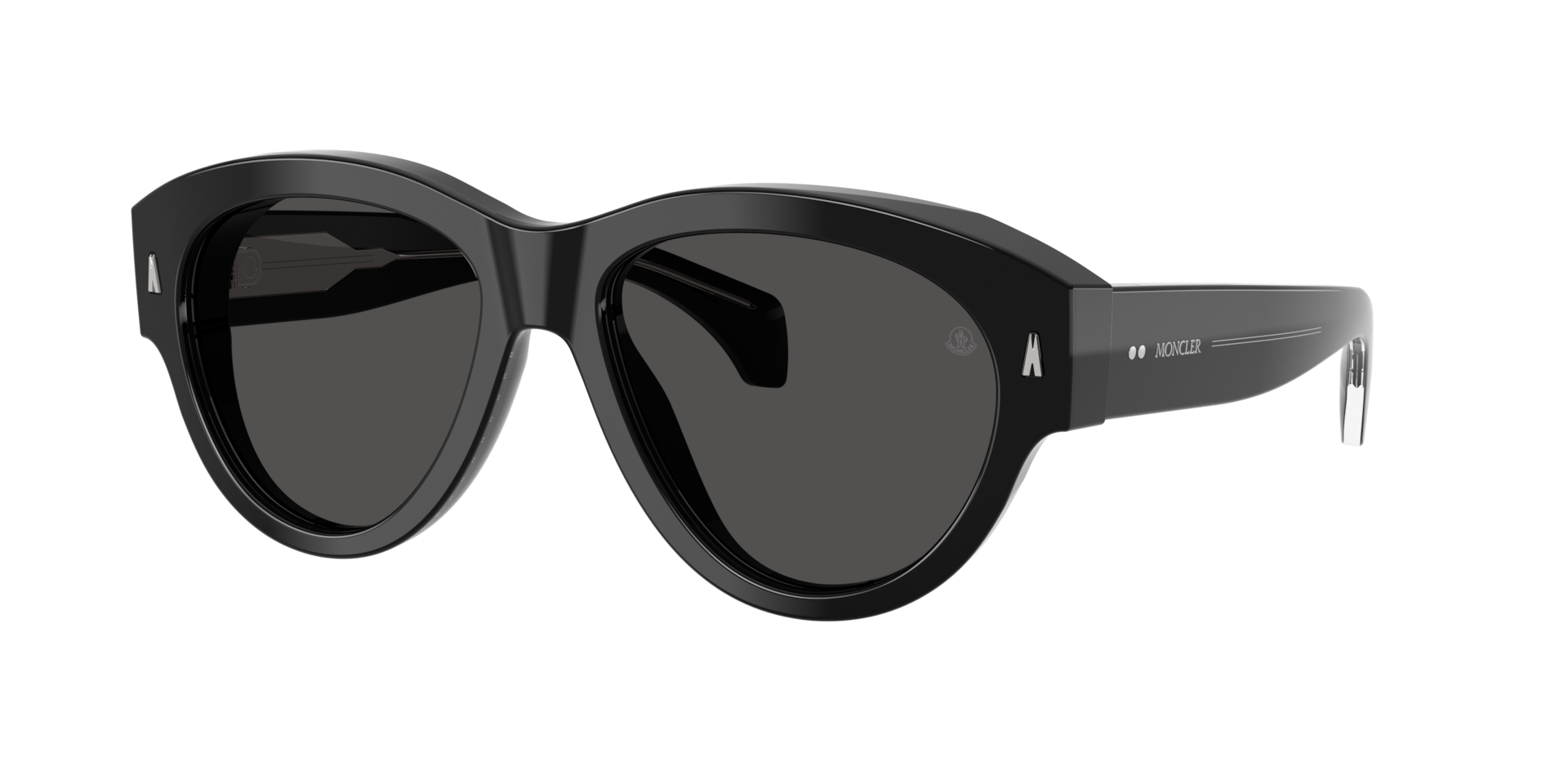 Moncler Unisex Grey Me6016u Chicane 300187 Sunglasses Acetate Black Pilot Normal - Image 2