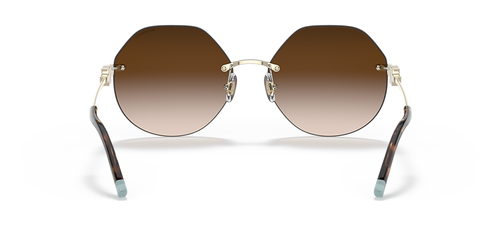 美品 Tiffany & Co. TF3077 ブラウンレンズ サングラス Tiffany & Co. TF3077 XL (60 - 17) with Brown lenses and Gold frame