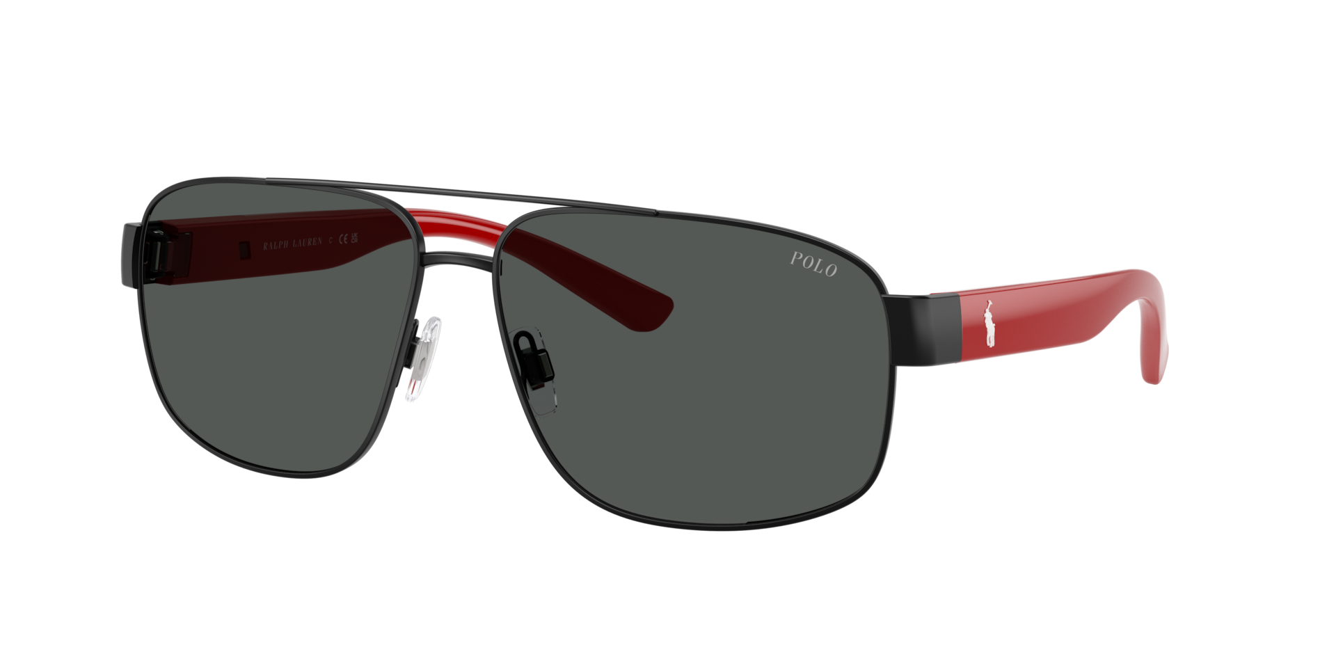 Polo Ralph Lauren Homme Sunglass PH3156 - Couleur du Monture: Noir semi-brillant, Couleur de Lentille: Gris foncé