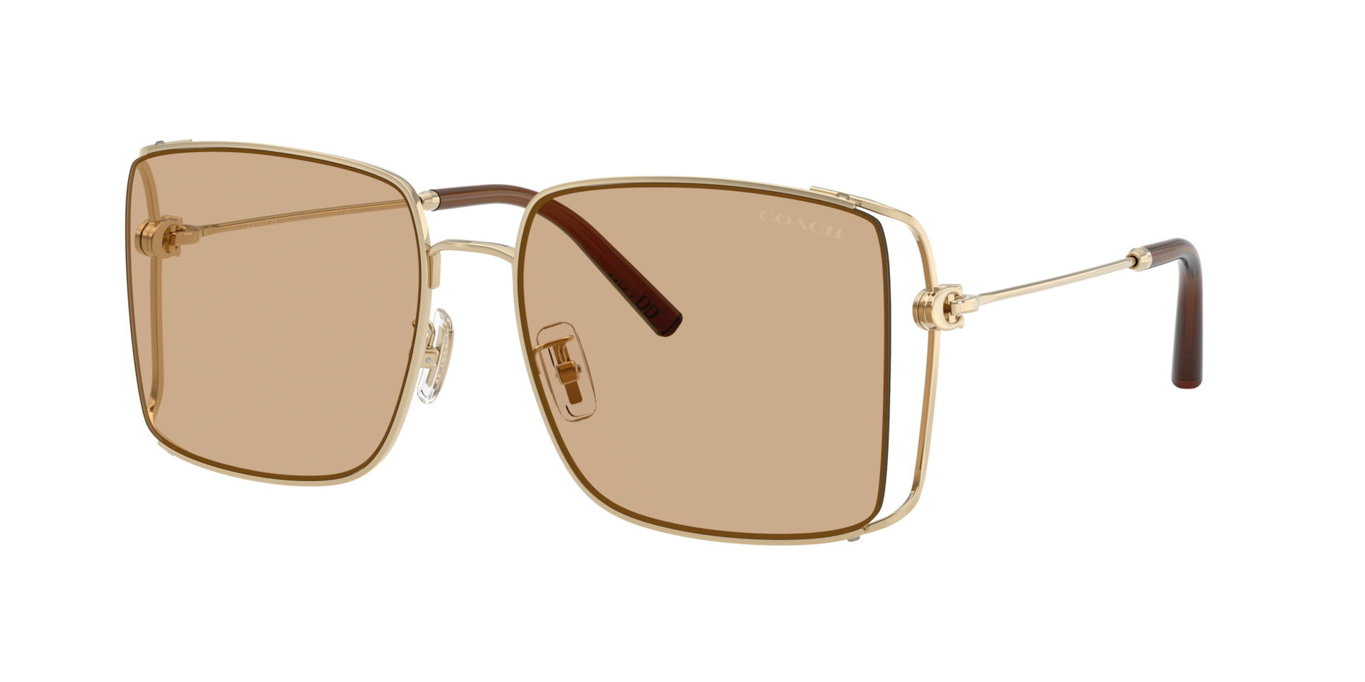 Coach Femme Sunglass CW429 - Couleur du Monture Or clair brillant Couleur de Lentille Jaune uni 74 €