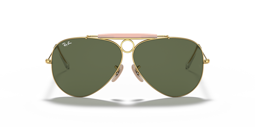 Ray-Ban Shooter XL (62 - 09) with Green lenses and Gold frame