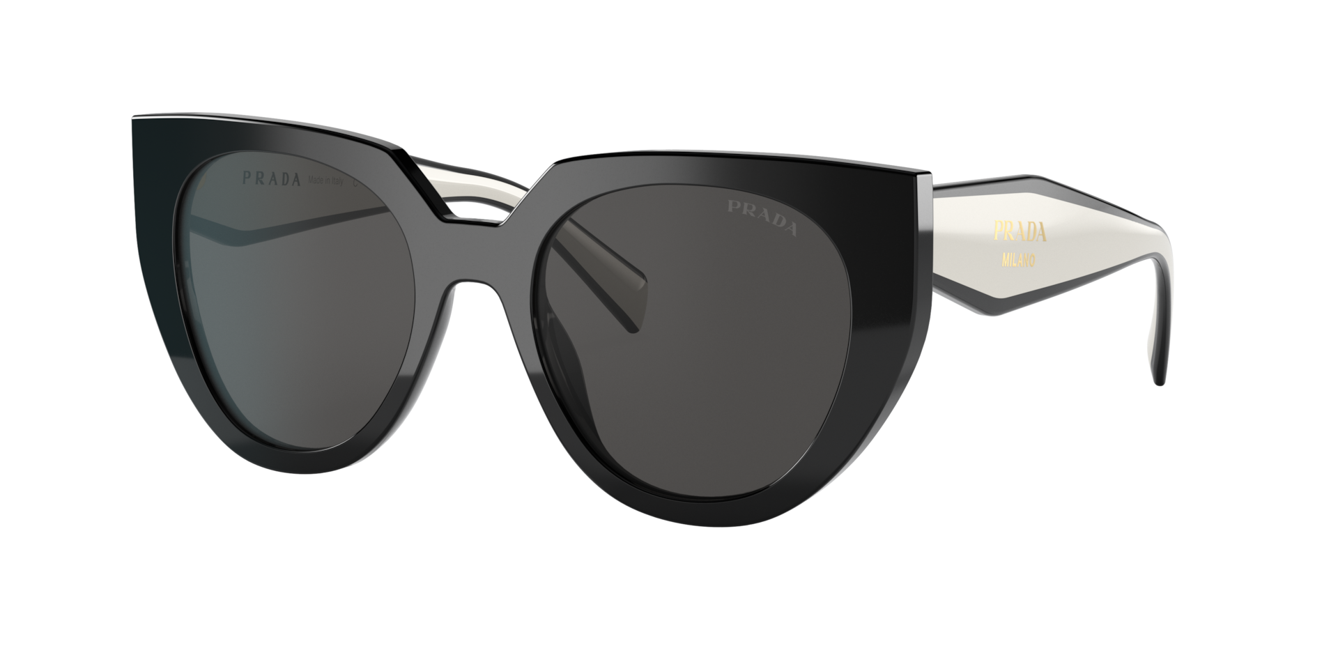 Prada PR 14WS M (52 - 20) with Grey lenses and Black frame