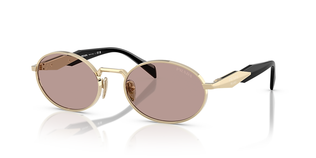 Prada PR 65ZS L (55 - 20) with Violet lenses and Gold frame