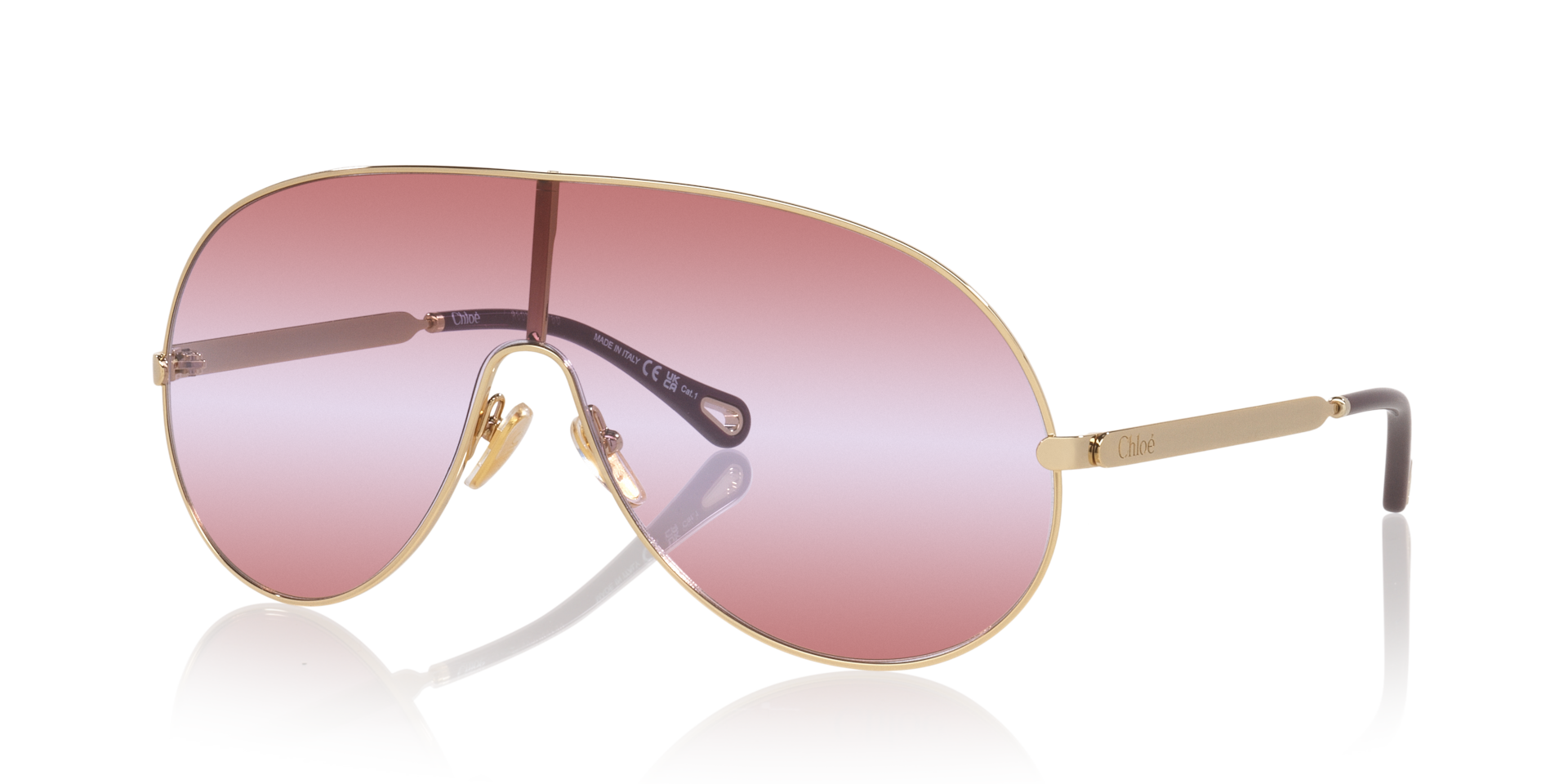 Chloé CH0283S XXL (99 - 199) with Red lenses and Gold frame