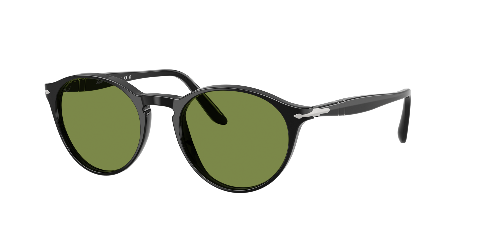 Persol Man Sunglass PO3092SM -  Frame color: Black, Lens color: Green