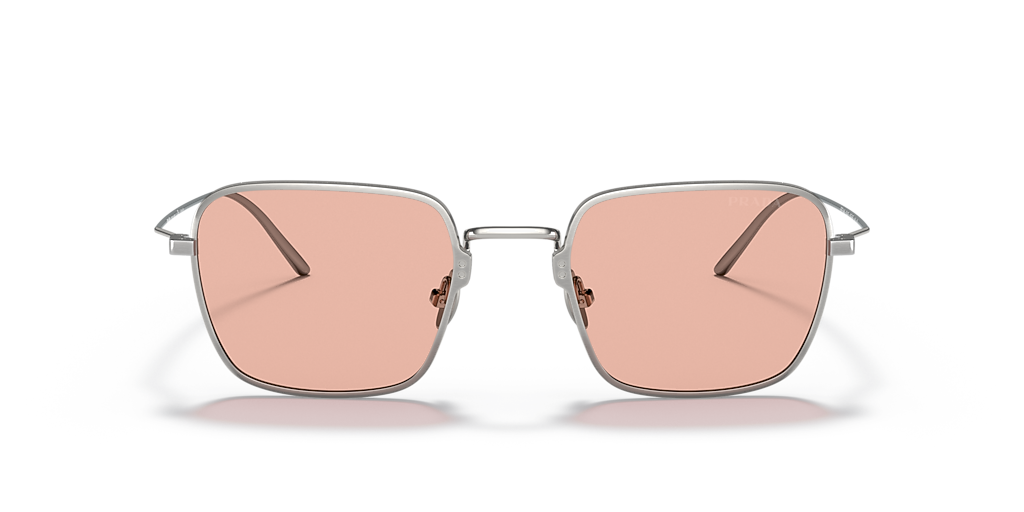 Prada PR 54WS M (52 - 22) com Lentes Rosa e Armação Prata