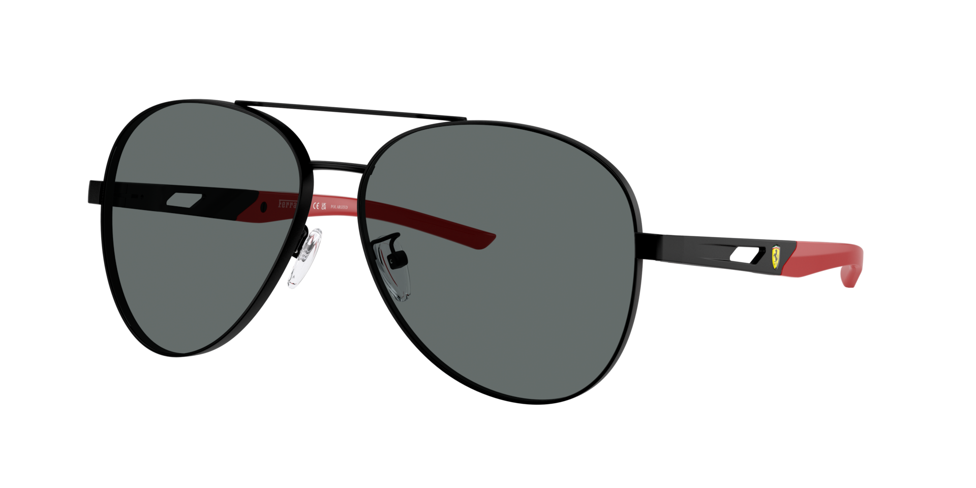 SCUDERIA FERRARI Unisex Sunglasses FZ5002D - Frame color: Matte Black, Lens color: Dark Grey Polarized