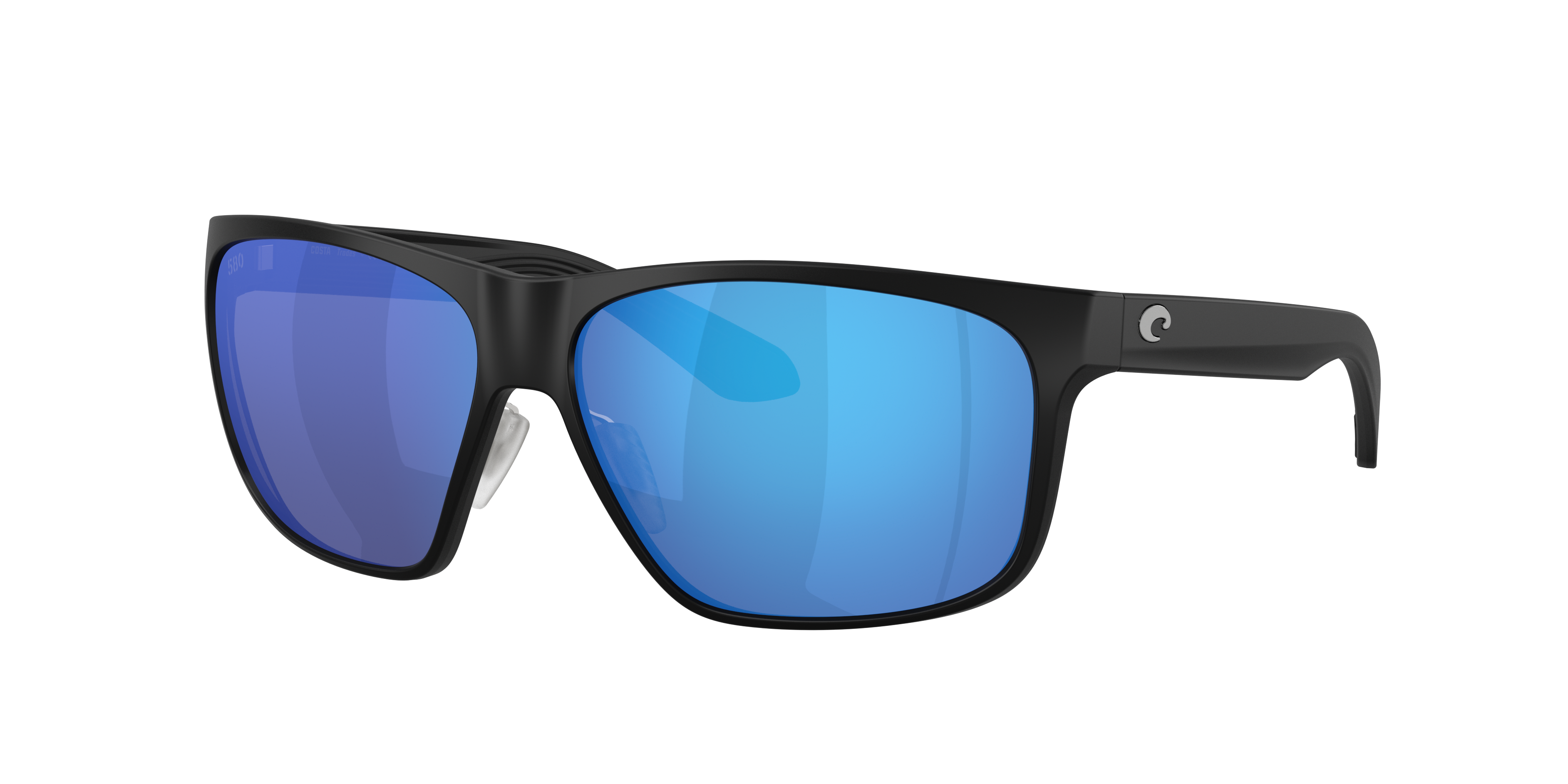 Costa Man Sunglass Trades -  Frame color: Matte Black, Lens color: Blue Mirror