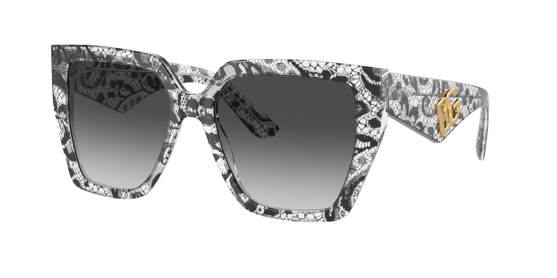 Dolce&Gabbana Woman Sunglass DG4438 -  Frame color: Black Lace, Lens color: Grey Gradient