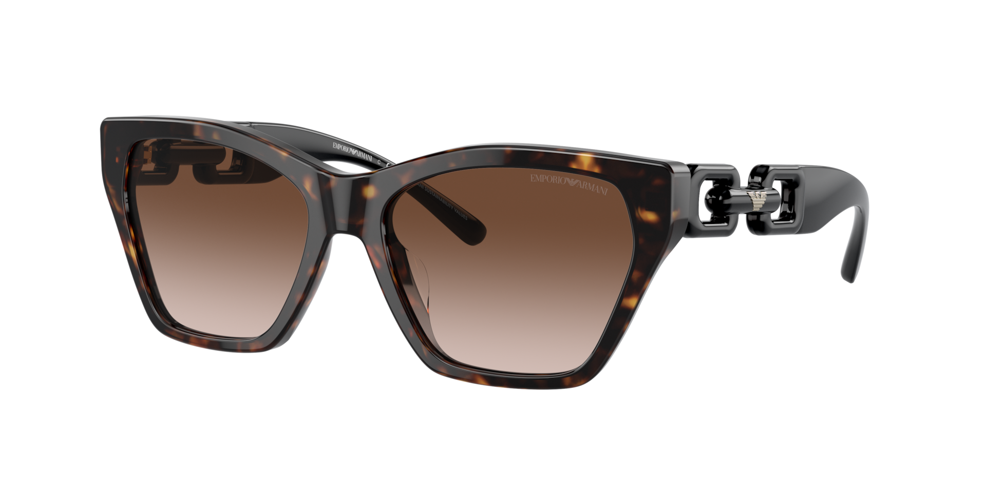 Emporio Armani Woman Sunglass EA4203U -  Frame color: Shiny Havana, Lens color: Gradient Brown