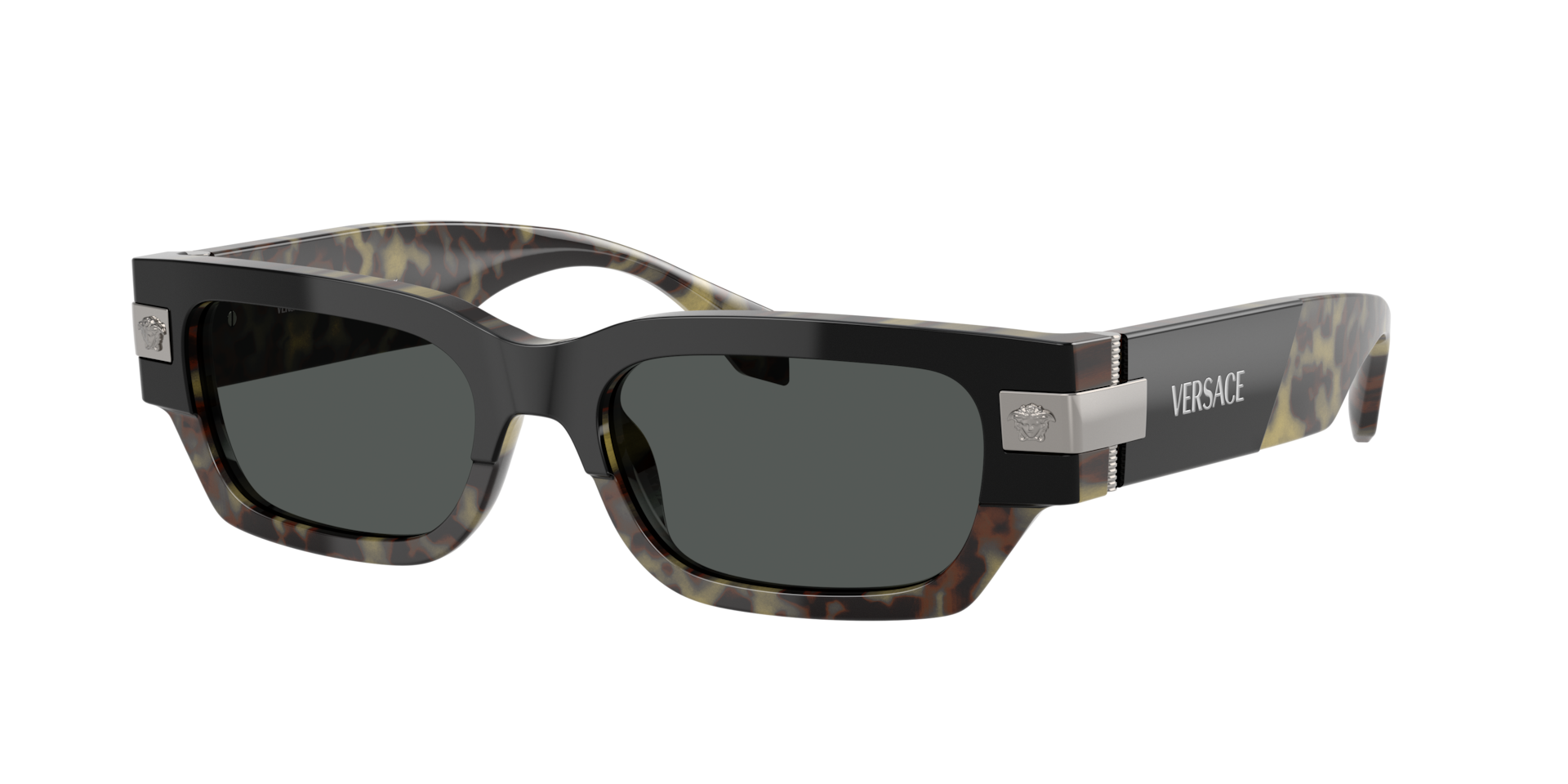Versace Man Sunglass VE4465 -  Frame color: Havana, Lens color: Dark Grey