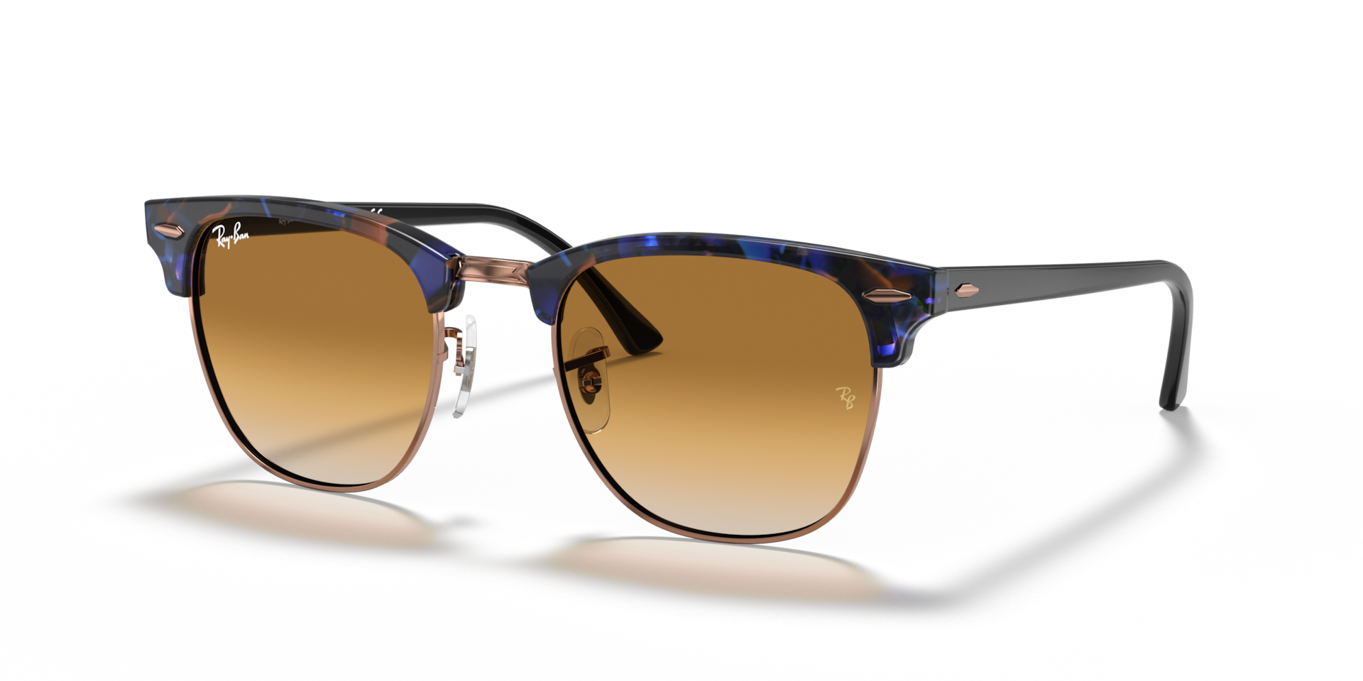 Ray-Ban Clubmaster Fleck L (51 - 21) with Brown lenses and Brown