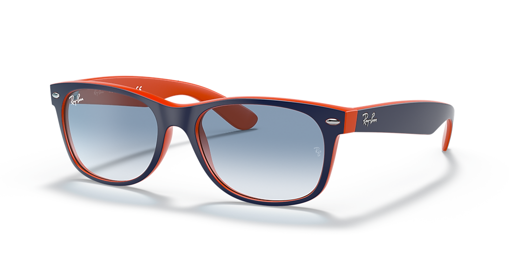 Ray-Ban New Wayfarer Color Mix M (55 - 18) with Blue lenses and