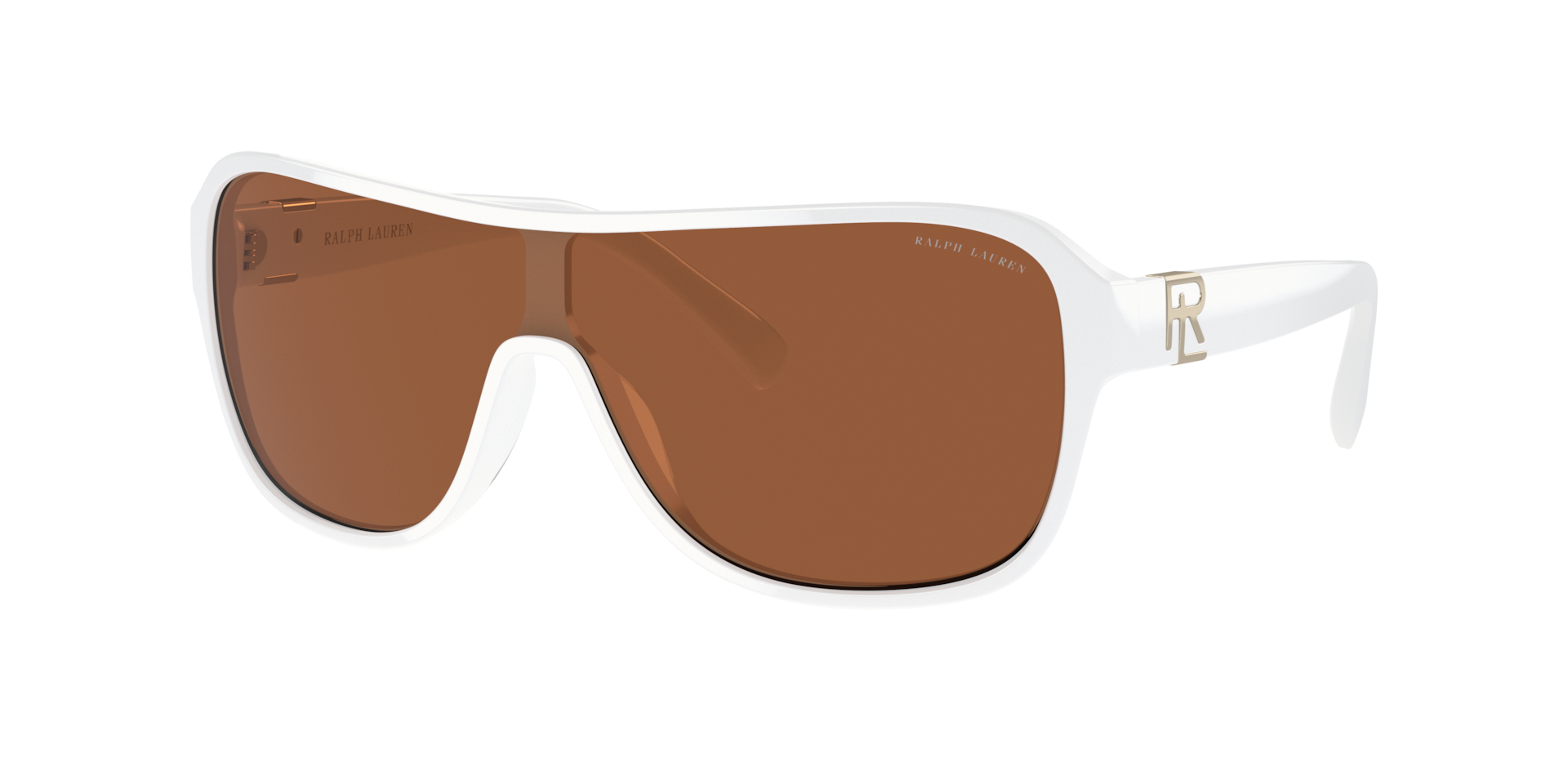 Ralph Lauren Femme Sunglass RL8214U The Dillion - Couleur du Monture Blanc cass Couleur de Lentille Brun 90 €