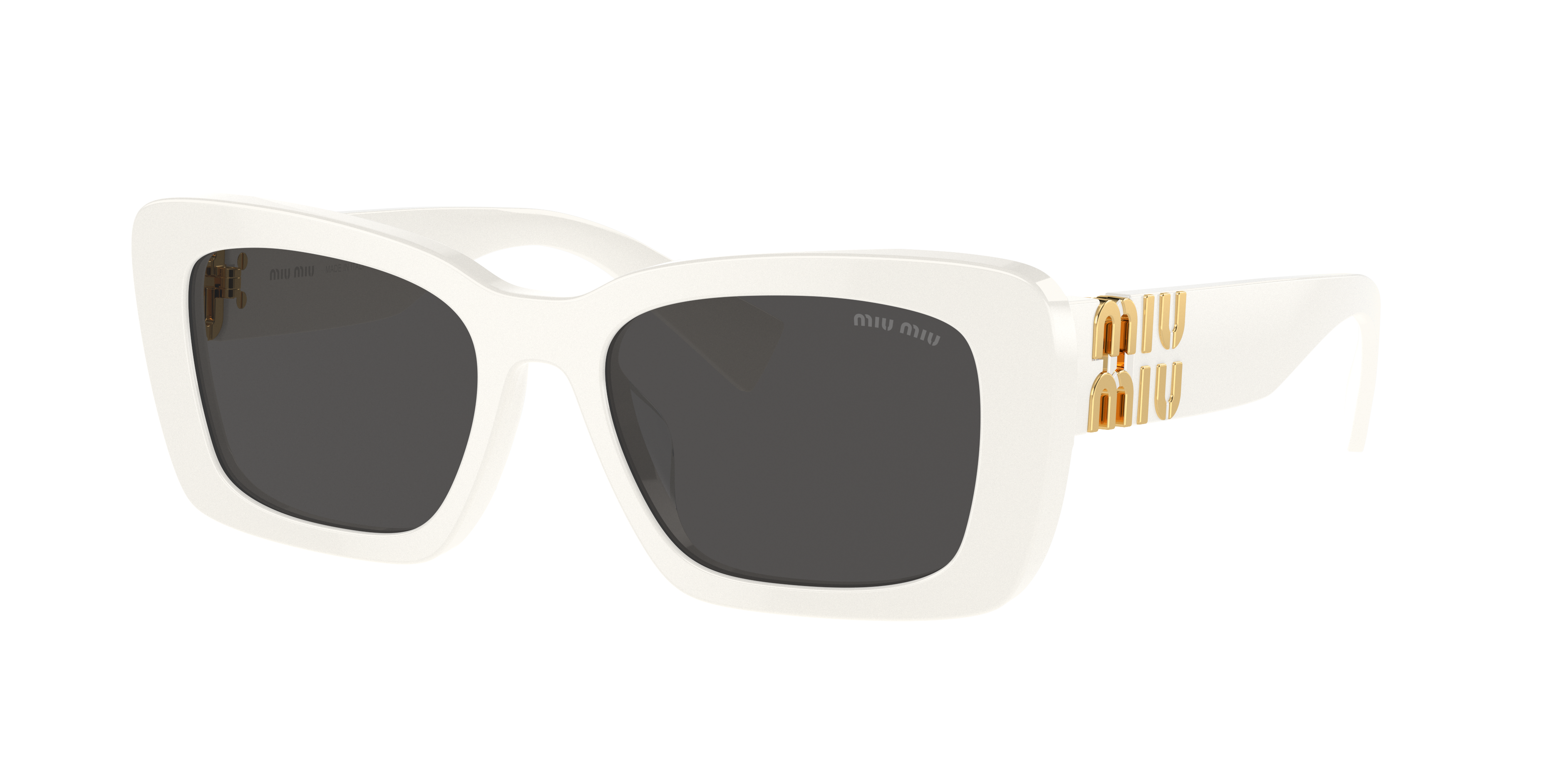 Miu Miu MU 07YS L (53 - 18) with Grey lenses and White frame