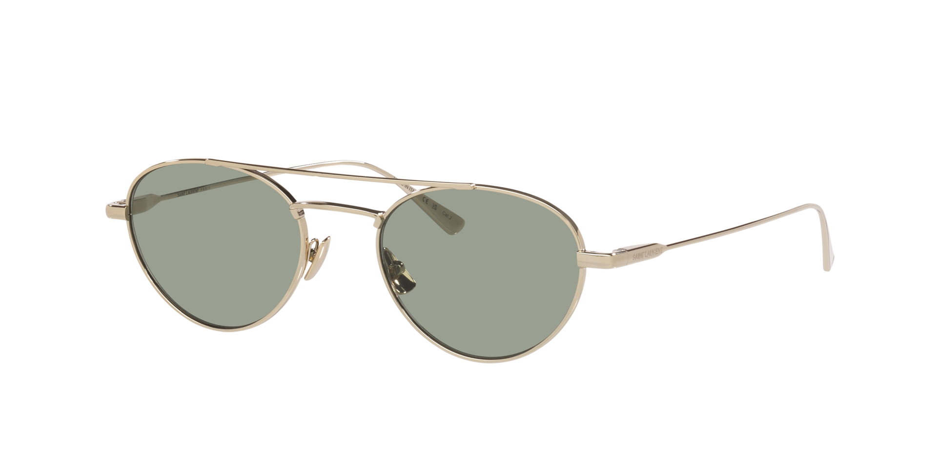 Saint Laurent SL97 M (51 - 20) with Green lenses and Gold frame