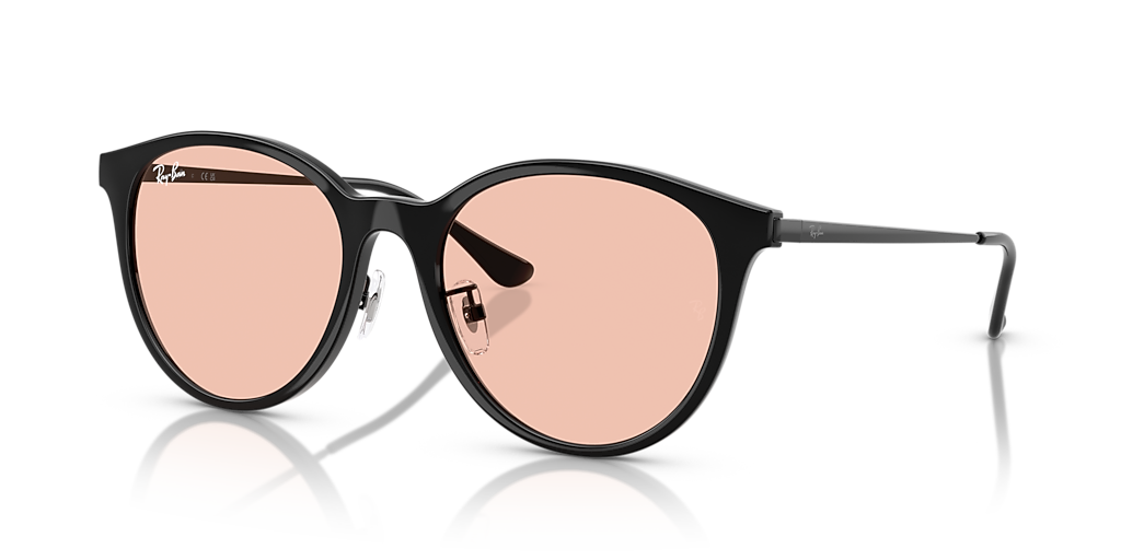 Ray-Ban RB4334D XXL (55 - 19) with Pink lenses and Black frame