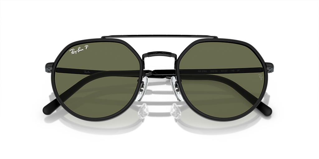 リライアント Ray-Ban RB3765 L (53 - 22) with Green lenses and Black frame
