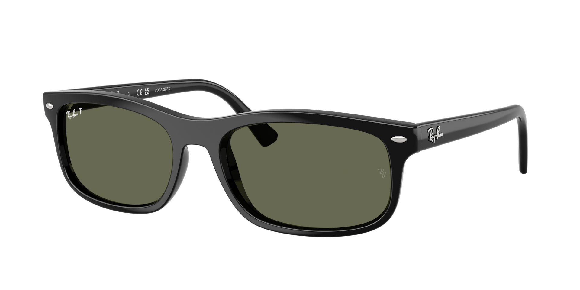 Ray-Ban Unisex Sunglass RB2224 -  Frame color: Black, Lens color: Polarized Green