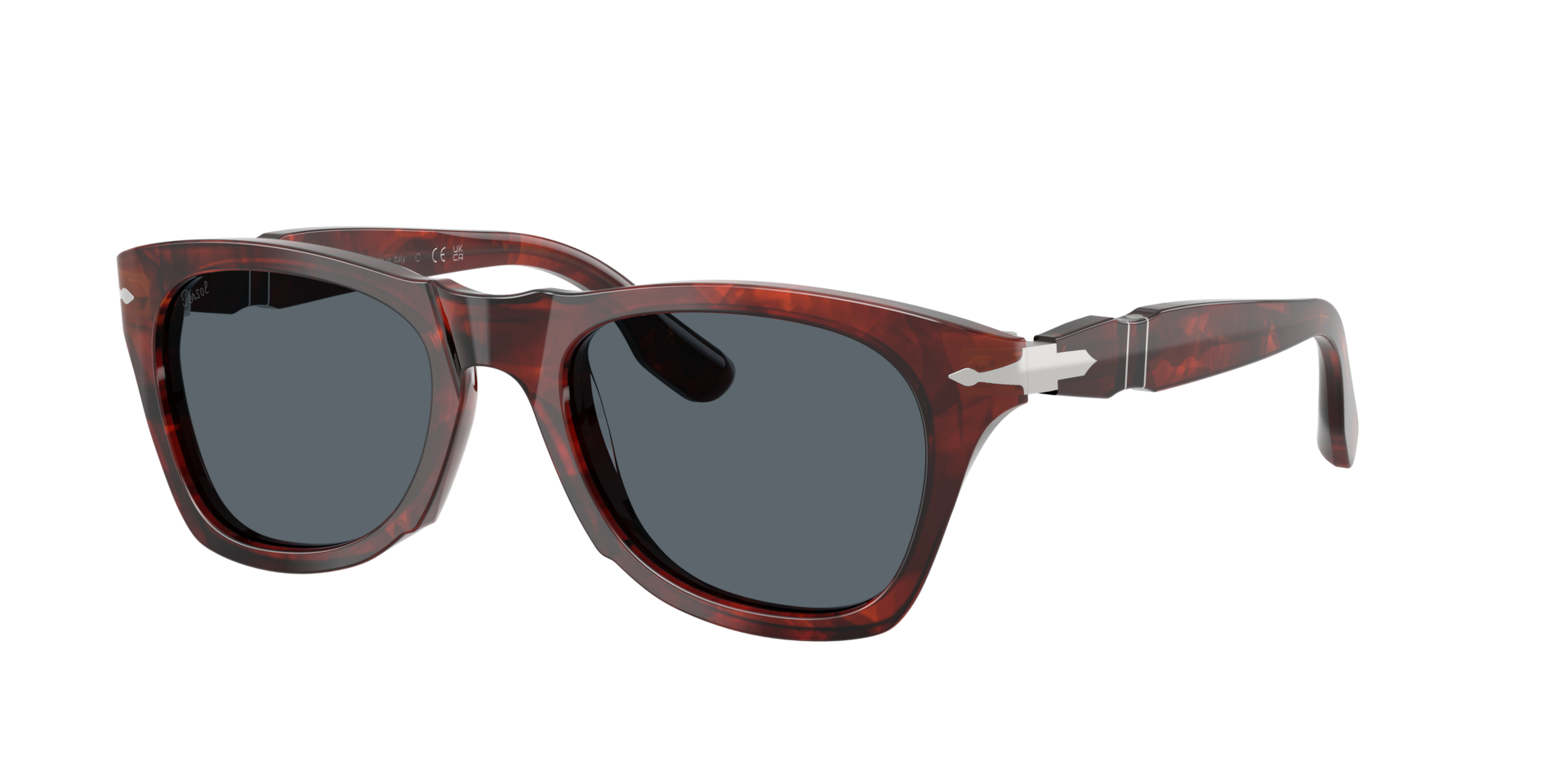 Persol Unisex Blue Po8001s 1242R5 Sunglasses Acetate Turtle Pantos Normal - Image 4