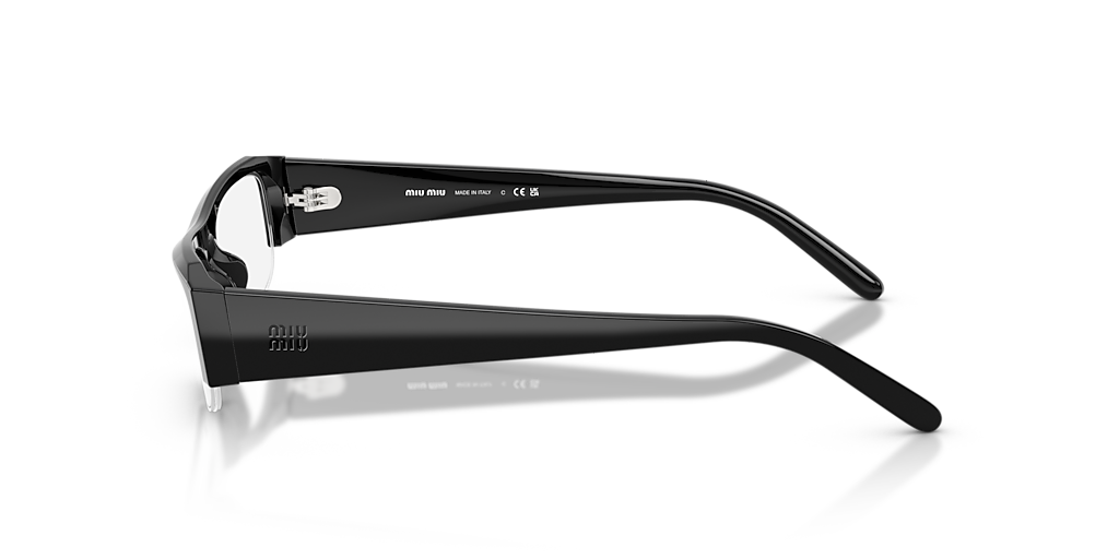 Miu Miu MU B07S XS (51 - 17) with Transparent lenses and Black