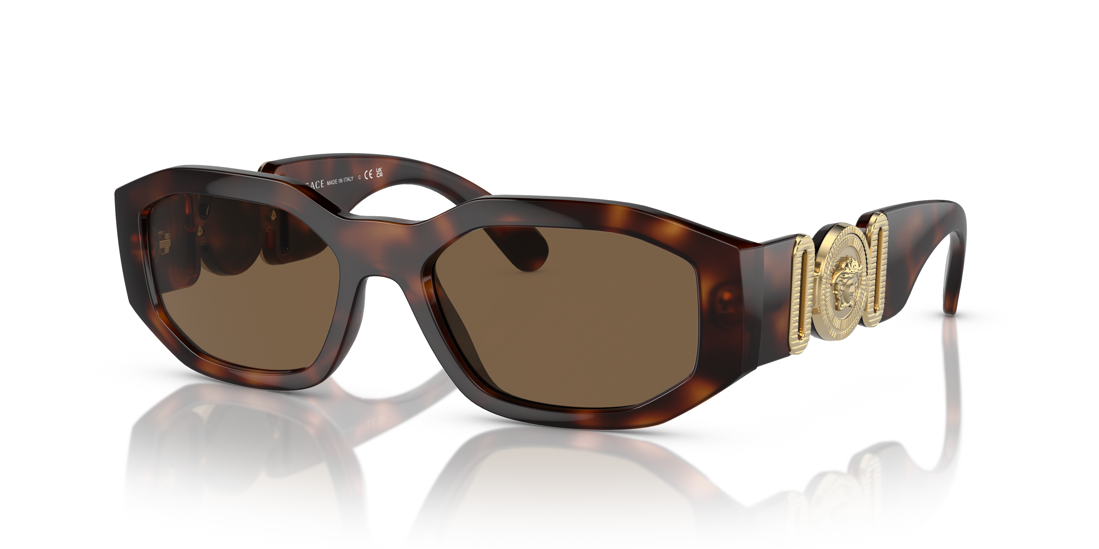 Versace Biggie M (53 - 18) with Brown lenses and Tortoise frame
